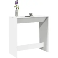 Prolenta Maison Exclusive - Table de bar blanche 102x50x103,5 cm Matériau dérivé du bois