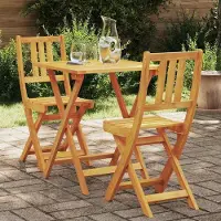 Prolenta Maison Exclusive - Ensemble de 3 chaises "Bistrogarnitur" en bois massif d'acacia, finition naturelle à l'huile
