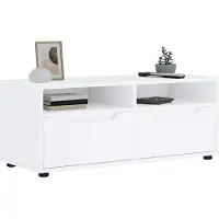 Prolenta Maison Exclusive - Meuble TV VISNES Blanc 100x40x38 cm Matériau dérivé du bois