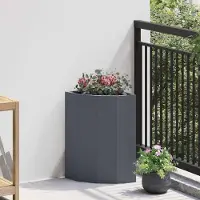 Prolenta Maison Exclusive - Jardinière d'angle anthracite 30 x 30 x 50 cm acier