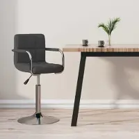 Prolenta Maison Exclusive - Tabouret de bar en tissu gris foncé