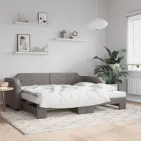Prolenta Maison Exclusive - Canapé-lit convertible taupe 100 x 200 cm en tissu