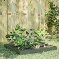Prolenta Maison Exclusive - Jardinière surélevée vert olive 100x100x18,5 cm acier