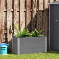 Prolenta Maison Exclusive - Jardinière surélevée en bois composite, 100 x 50 x 54 cm, couleur gris