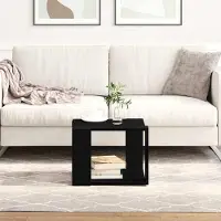 Prolenta Maison Exclusive - Table basse aspect chêne noir 40 x 40 x 30 cm Matériau dérivé du bois