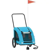Syfax Remorque de vélo pour animaux de compagnie bleu