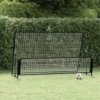 Prolenta Maison Exclusive - Rebondisseur 2 en 1 et but de football, dimensions 202 x 104 x 120 cm, en acier