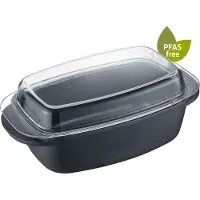 Berndes Rôtissoire universelle Specials roast.it avec couvercle en verre, aluminium, verre, 32 x 21 cm, 095978