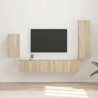Prolenta Maison Exclusive - Ensemble de meubles TV, 4 pièces, en chêne Sonoma