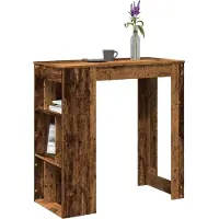 Prolenta Maison Exclusive - Table de bar avec étagère aspect bois ancien 102x50x103,5 cm Matériau dérivé du bois