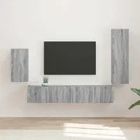 Prolenta Maison Exclusive - Ensemble meuble TV 4 pièces en bois composite gris Sonoma
