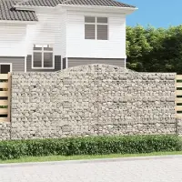 Prolenta Maison Exclusive - Paniers à gabions arqués 4 pcs 400x30x180/200 cm Fer galvanisé