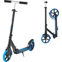 StarTech.com Trottinette pour enfants - Trottinette urbaine - 2 roues - Guidon réglable en hauteur - Plateau antidérapant - Pliable - Jusqu'à 100 kg - À partir de 8 ans - Bleue