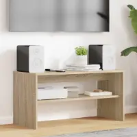 Prolenta Meuble TV exclusif - Dimensions : 80 x 35 x 40 cm - Matériau : panneaux de particules imitation chêne Sonoma