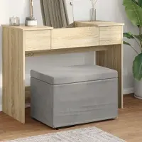 Prolenta Maison Exclusive - Tabouret gris clair, dimensions 61 x 41 x 40 cm, revêtement en velours et structure en bois d'ingénierie
