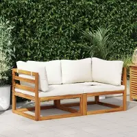 Prolenta Maison Exclusive - Canapés d'angle modulaires (lot de 2) avec coussins, blanc crème