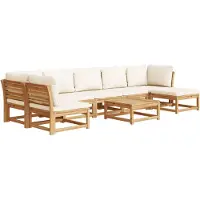 Syfax Salon de jardin avec coussins 8 pcs bois massif d'acacia