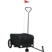 Syfax Remorque de vélo noir 30 kg fer
