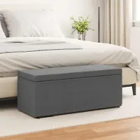 Prolenta Maison Exclusive - Tabouret gris foncé, dimensions : 101 x 41 x 40 cm, revêtement en tissu et structure en bois aggloméré