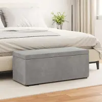 Prolenta Maison Exclusive - Tabouret gris clair, dimensions : 101 x 41 x 40 cm. Revêtement en velours, structure en bois d'ingénierie