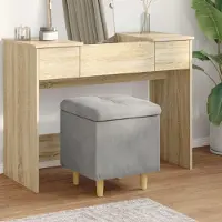 Prolenta Maison Exclusive - Coffre de rangement en velours gris clair, 40 x 40 x 45 cm