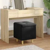 Prolenta Maison Exclusive - Coffre Ottoman avec rangement, noir, 40 x 40 x 45 cm, en velours