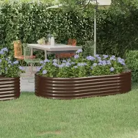Prolenta Maison Exclusive - Lit surélevé de jardin Acier galvanisé marron