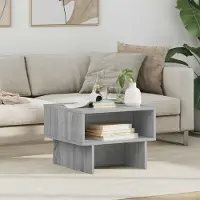 Prolenta Table basse exclusive, couleur Sonoma gris, dimensions 48 x 46 x 35 cm, en panneaux de particules