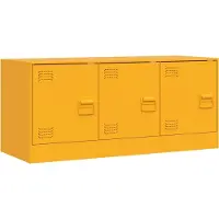 Syfax Meuble TV jaune moutarde 99x39x44 cm acier