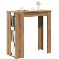 Prolenta Maison Exclusive - Table de bar avec étagère Chêne Artisan 102x50x103,5 cm Matériau dérivé du bois