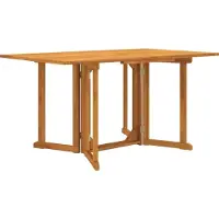 Syfax Table de jardin papillon pliante 150x90x75 cm bois massif teck