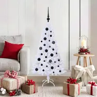 Prolenta Maison Exclusive - Sapin de Noël artificiel blanc, 120 cm, en PVC et en acier
