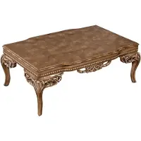 AEA Pour salon Table basse Art déco en bois couleur claire pieds sculptés Nouveau