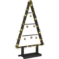 Syfax Arbre de Noël en métal avec support Noir 60 cm Acier