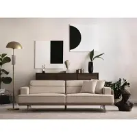 AEA Exklusives Beiges Sofa 3 Sitzer Moderne Möbel Wohnzimmer Polster Couch