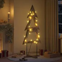 Prolenta Maison Exclusive - Sapin de Noël marron, 181 cm, en bois massif, teck
