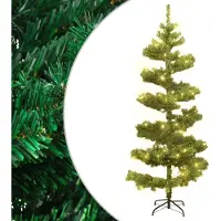 Syfax Arbre de Noël hélicoïdal pré-éclairé et support vert 180 cm PVC