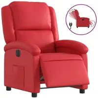 Syfax Fauteuil inclinable électrique Rouge Similicuir