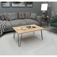 AEA Table basse beige clair Designer Table basse moderne Salon Table basse