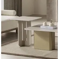 Xl Moebel Gmbh Salon Set 2pcs Table basse Table d'appoint Meubles modernes en bois