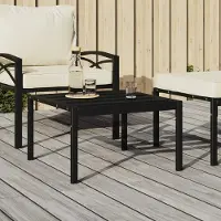 Prolenta Maison Exclusive - Table basse de jardin noire 60x60x35 cm en acier