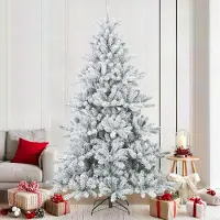 Prolenta Maison Exclusive - Sapin de Noël artificiel à charnières enneigé blanc 210 cm