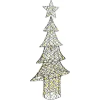 Syfax Sapin de Noël avec 240 LED Blanc chaud 180 cm Rotin