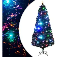 Prolenta Maison Exclusive - Sapin de Noël pré-illuminé avec support et LED, 180 cm, fibre de verre