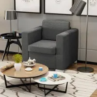 Prolenta Maison Exclusive - Fauteuil gris foncé tissu