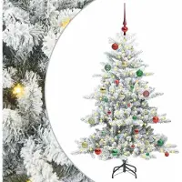 Syfax Sapin de Noël Artificiel à Branches Articulées Blanc 150 cm