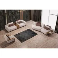 AEA Beige Sofagarnitur Moderne Luxus Sofas 3+2 Sitzer Poslter Sessel 3tlg Set