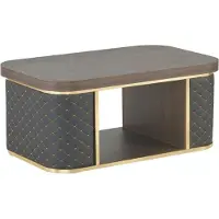 Xl Moebel Gmbh Table basse Marron Noir Bicolore avec étagère Design Moderne Rectangulaire