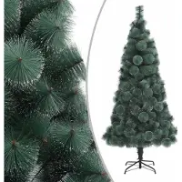 Syfax Sapin de Noël artificiel avec support Vert 150 cm PET