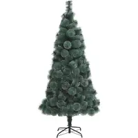 Syfax Sapin de Noël artificiel avec support Vert 150 cm PET